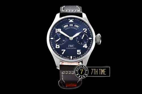 Big Pilot Annual Calendar "Le Petit Prince" Blue Dial with Numeral markers Solid Stainless Steel 316L