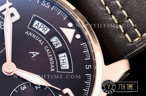 Big Pilot Annual Calendar "Le Petit Prince" Brown Dial with Numeral markers 18K Rose Gold Thick Plated Case