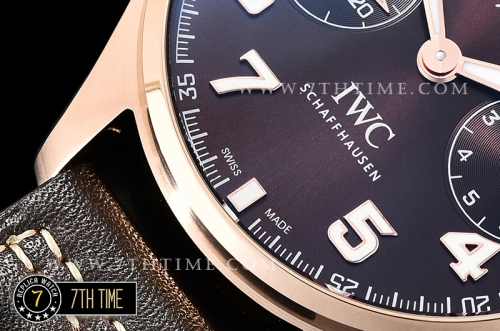 Big Pilot Annual Calendar "Le Petit Prince" Brown Dial with Numeral markers 18K Rose Gold Thick Plated Case