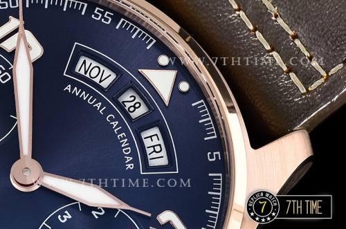 Big Pilot Annual Calendar "Le Petit Prince" Blue Dial with Numeral markers 18K Rose Gold Thick Plated Case
