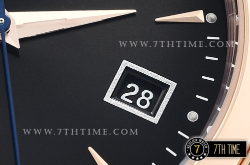 Jaeger Lecoultre Grande Ultra Thin 1548420 Black Dial with Stick & Numeral Markers 18K Rose Gold Thick Plated Case