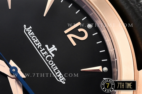 Jaeger Lecoultre Grande Ultra Thin 1548420 Black Dial with Stick & Numeral Markers 18K Rose Gold Thick Plated Case