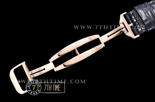 Jaeger Lecoultre Grande Ultra Thin 1548420 Black Dial with Stick & Numeral Markers 18K Rose Gold Thick Plated Case