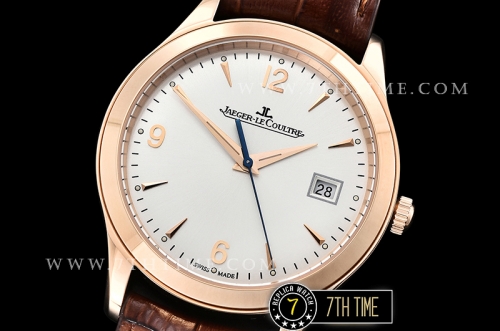 Jaeger Lecoultre Grande Ultra Thin 1548420 White Dial with Stick & Numeral Markers 18K Rose Gold Thick Plated Case