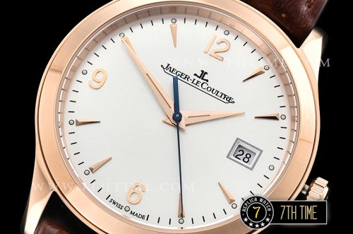 Jaeger Lecoultre Grande Ultra Thin 1548420 White Dial with Stick & Numeral Markers 18K Rose Gold Thick Plated Case