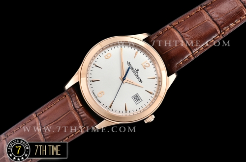 Jaeger Lecoultre Grande Ultra Thin 1548420 White Dial with Stick & Numeral Markers 18K Rose Gold Thick Plated Case