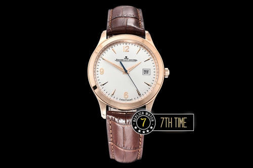 Jaeger Lecoultre Grande Ultra Thin 1548420 White Dial with Stick & Numeral Markers 18K Rose Gold Thick Plated Case