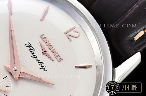 Longines Flagship Heritage 60th White Dial with Rose Gold Numerals & Stick Markers