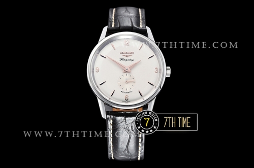 Longines Flagship Heritage 60th White Dial with Rose Gold Numerals & Stick Markers