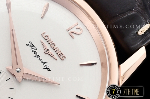 Longines Flagship Heritage 60th White Dial with Rose Gold Numerals & Stick Markers 18K Rose Gold Thick Plated Case