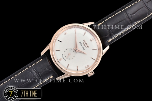 Longines Flagship Heritage 60th White Dial with Rose Gold Numerals & Stick Markers 18K Rose Gold Thick Plated Case
