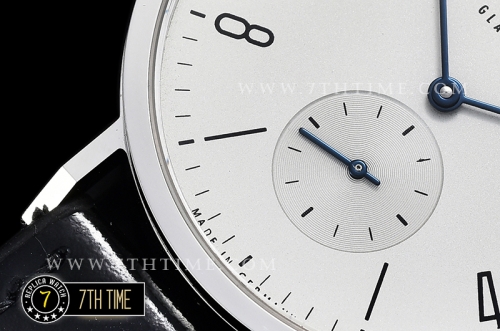 Nomos Tangomat 38mm White Dial with Numeral/Stick Numerals Leather strap