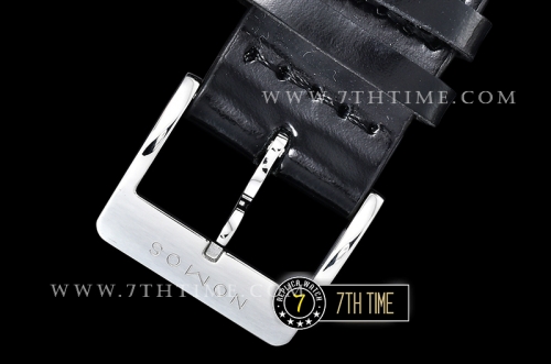 Nomos Tangomat 38mm White Dial with Numeral/Stick Numerals (Red "12" Numeral) Leather strap