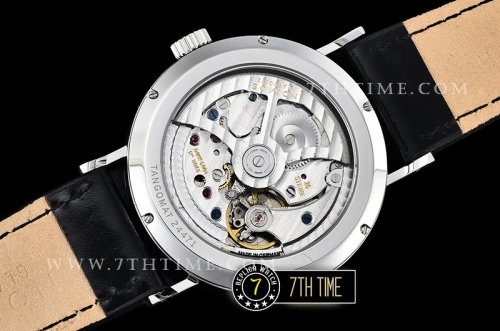 Nomos Tangomat 38mm White Dial with Numeral/Stick Numerals (Red "12" Numeral) Leather strap