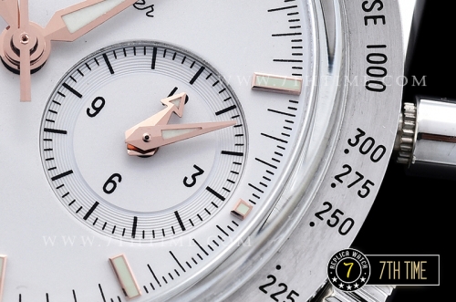 Omega SpeedMaster '57 White Dial with Rose Gold Stick Markers Solid Stainless Steel 316L Bracelet