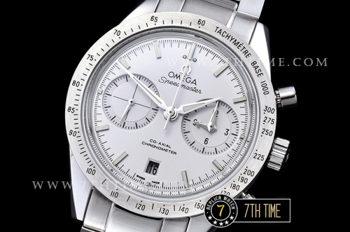 Omega SpeedMaster '57 White Dial with SS Stick Markers Solid Stainless Steel 316L Bracelet