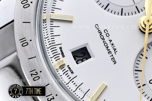 Omega SpeedMaster '57 White Dial with Gold Stick Markers Solid Stainless Steel 316L Bracelet