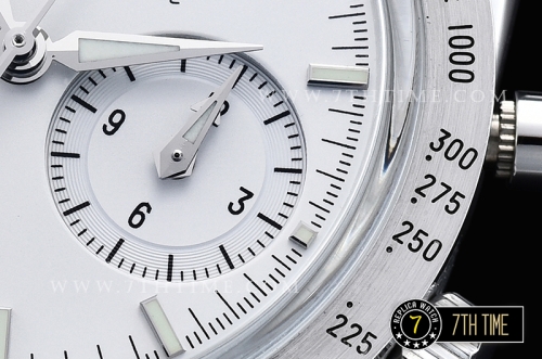Omega SpeedMaster '57 White Dial with SS Markers Black leather strap with deployant buckle