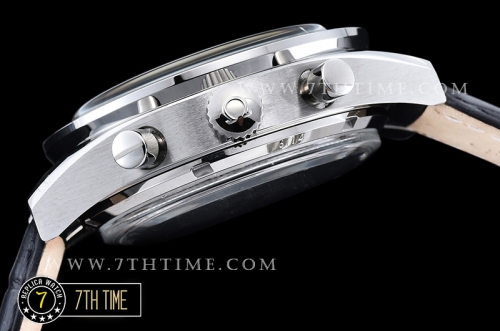 Omega SpeedMaster '57 White Dial with Rose Gold Markers Black leather strap with deployant buckle