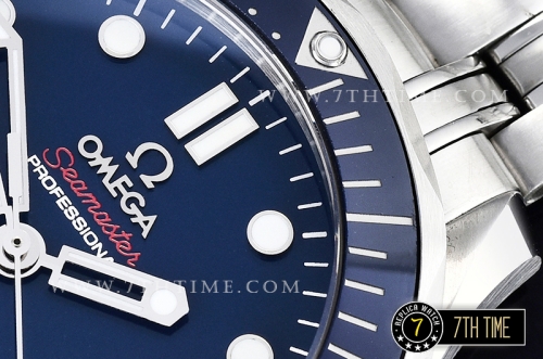 Seamaster Diver 300m Co-Axial  Blue Ceramic Bezel Blue Dial with Dot Markers Solid Stainless Steel 316F Bracelet