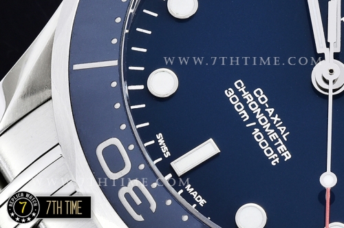 Seamaster Diver 300m Co-Axial  Blue Ceramic Bezel Blue Dial with Dot Markers Solid Stainless Steel 316F Bracelet