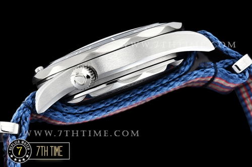 Seamaster Commander 007 Ceramic Bezel White Commander Series Dial with Blue Hands & 007 Insignia Seconds Hand NATO Commander Nylon Strap