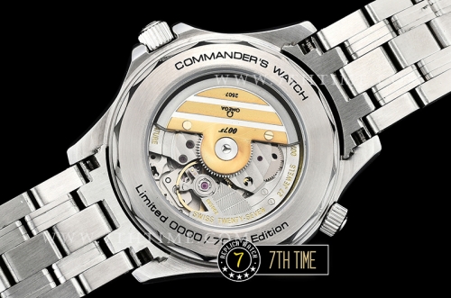 Seamaster Commander 007 Ceramic Bezel White Commander Series Dial with Blue Hands & 007 Insignia Seconds Hand Solid Stainless Steel 316F with Deployant Bracelet