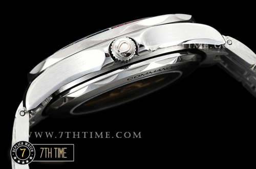 Seamaster Commander 007 Ceramic Bezel White Commander Series Dial with Blue Hands & 007 Insignia Seconds Hand Solid Stainless Steel 316F with Deployant Bracelet
