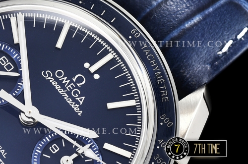 Omega SpeedMaster MoonWatch Chronograph Blue Ceramic Bezel Blue Dial, Blue Subdial with Stick Markers