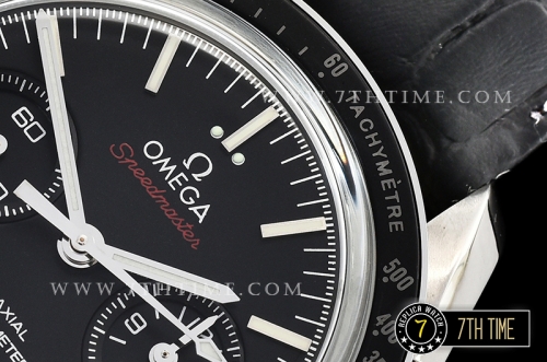 Omega SpeedMaster MoonWatch Chronograph Black Ceramic Bezel Black Dial, Black Subdial with Stick Markers & Red Speedmaster