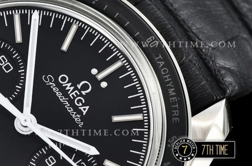 Omega SpeedMaster MoonWatch Chronograph Black Ceramic Bezel Black Dial, Black Subdial with Stick Markers & White Speedmaster Wording