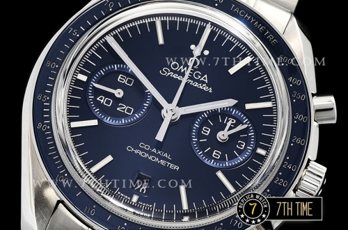 Omega SpeedMaster MoonWatch Chronograph Blue Ceramic Bezel Blue Dial, Blue Subdial with Stick Markers Solid Stainless Steel Bracelet