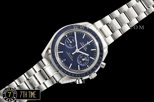 Omega SpeedMaster MoonWatch Chronograph Blue Ceramic Bezel Blue Dial, Blue Subdial with Stick Markers Solid Stainless Steel Bracelet