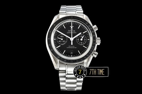 SpeedMaster MoonWatch Chronograph Black Ceramic Bezel Black Dial, Black Subdial with Stick Markers & White Speedmaster Wording Solid Stainless Steel Bracelet
