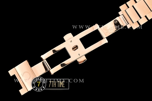 SpeedMaster 57 Co-Axial Rose Gold Plated Bezel White Dial, White Subdial with Rose Gold Stick Markers