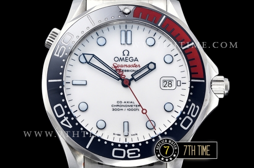 Seamaster 007 Commander Ultimate Edition Blue Ceramic Bezel White Commander Series Dial with Blue Hands & 007 Insignia Seconds Hand