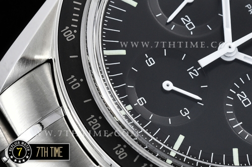 SpeedMaster Alaska Project III Black Metallic Tachymeter Bezel with Numerals Black Dial with Subdials Solid Stainless Steel 316L Bracelet