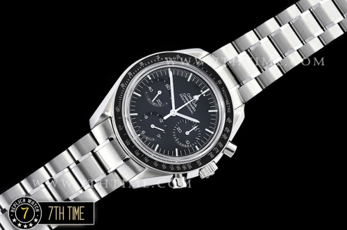 SpeedMaster Alaska Project III Black Metallic Tachymeter Bezel with Numerals Black Dial with Subdials Solid Stainless Steel 316L Bracelet