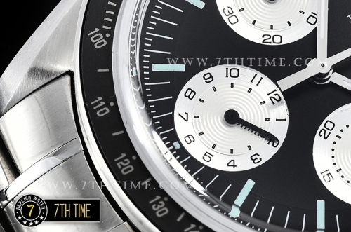 SpeedMaster Alaska Project III Black Metallic Tachymeter Bezel with Numerals Black Dial with White Subdials Solid Stainless Steel 316L Bracelet