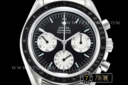 SpeedMaster Alaska Project III Black Metallic Tachymeter Bezel with Numerals Black Dial with White Subdials Solid Stainless Steel 316L Bracelet