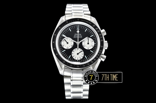 SpeedMaster Alaska Project III Black Metallic Tachymeter Bezel with Numerals Black Dial with White Subdials Solid Stainless Steel 316L Bracelet