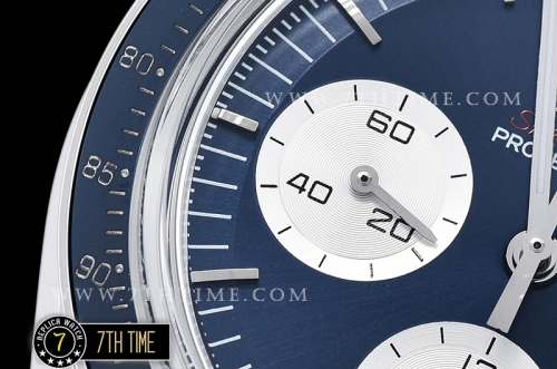 SpeedMaster Alaska Project III Blue Metallic Tachymeter Bezel with Numerals Blue Dial with White Subdials Solid Stainless Steel 316L Bracelet