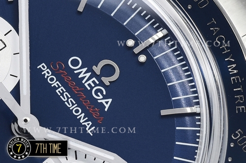 SpeedMaster Alaska Project III Blue Metallic Tachymeter Bezel with Numerals Blue Dial with White Subdials Solid Stainless Steel 316L Bracelet