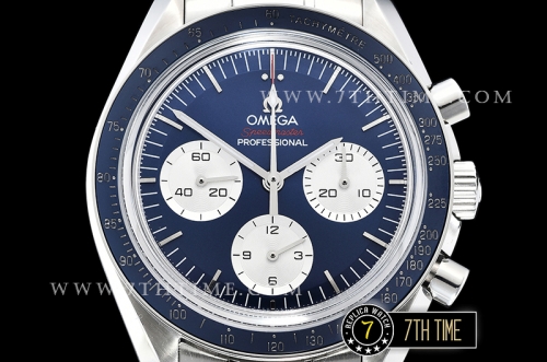 SpeedMaster Alaska Project III Blue Metallic Tachymeter Bezel with Numerals Blue Dial with White Subdials Solid Stainless Steel 316L Bracelet