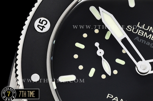 PAM389 Submersible AMagnetic TI/RU Black Dial Mod.P9000