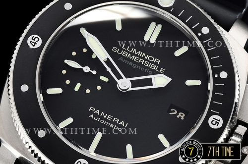 PAM389 Submersible AMagnetic TI/RU Black Dial Mod.P9000