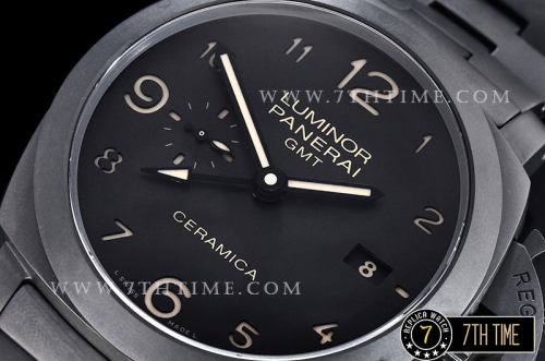 PAM438 Luminor Tuttonero 1950 GMT Ceramica Black Dial P9001