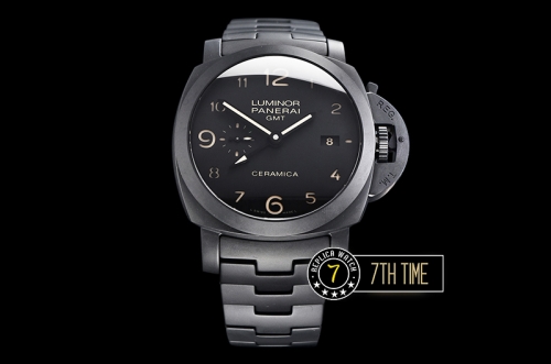 PAM438 Luminor Tuttonero 1950 GMT Ceramica Black Dial P9001