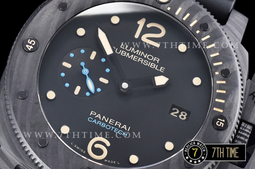 PAM616 CarboTech Submersible FC/RU Black Dial A7750 P9000