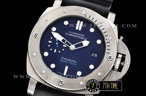 PAM692 Luminor Submersible 1950 BMG Tech TI/RU Blue Dial P9000